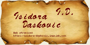Isidora Dašković vizit kartica